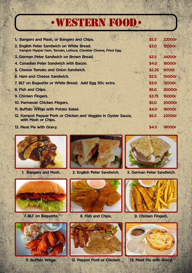 Classics from back home, served Hideout style