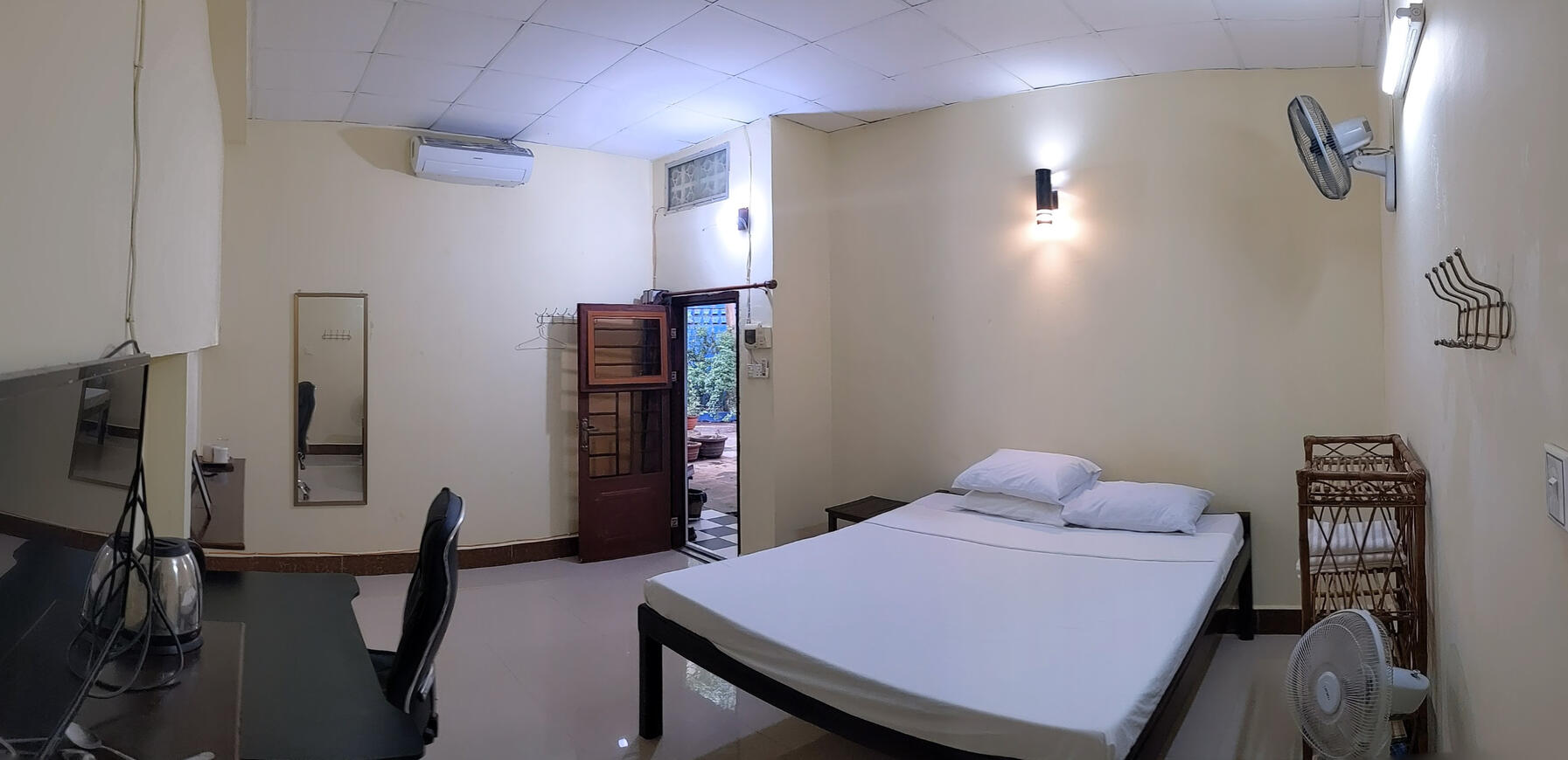 Interior, facing door